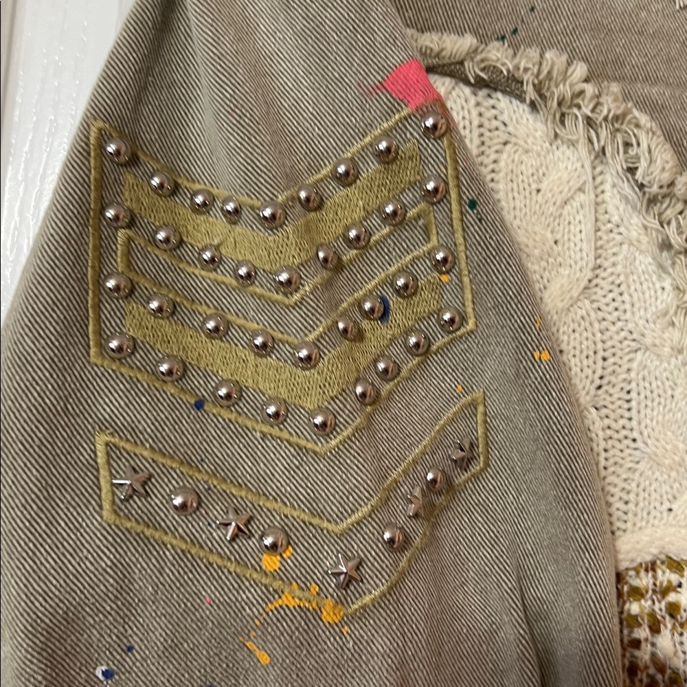 Pol Oversized Splatter Twill Jacket - image 7